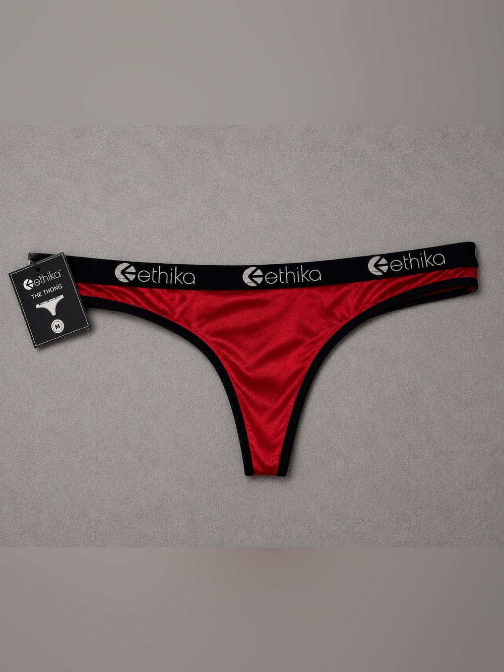 Ethika Panties Womens Thong Cotton Spandex Breathable Size Medium NWT